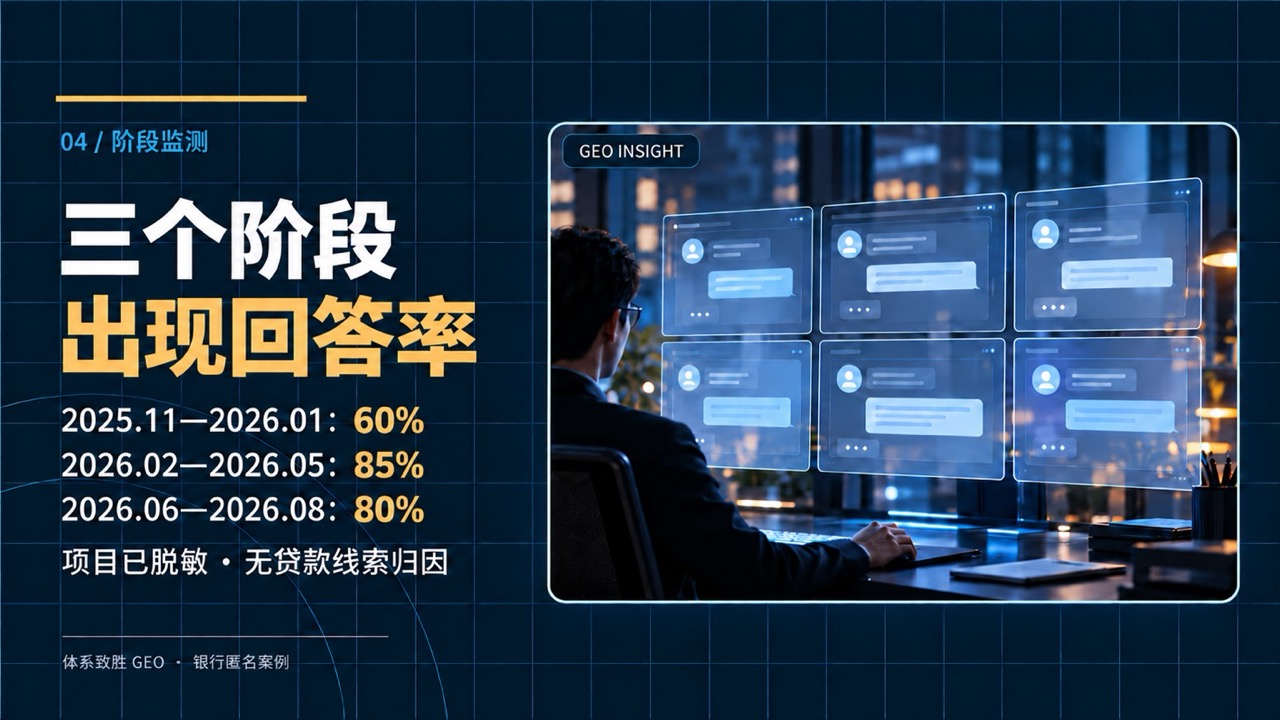 三个阶段出现回答率为60%、85%、80%,数据已脱敏,无贷款线索归因